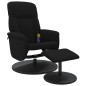 vidaXL Sillón reclinable de masaje con reposapiés terciopelo negro vidaXL Sillón reclinable de masaje con reposapiés terciopelo negro