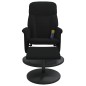 vidaXL Sillón reclinable de masaje con reposapiés terciopelo negro vidaXL Sillón reclinable de masaje con reposapiés terciopelo negro