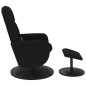 vidaXL Sillón reclinable de masaje con reposapiés terciopelo negro vidaXL Sillón reclinable de masaje con reposapiés terciopelo negro