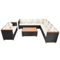 vidaXL Set muebles de jardín 6 piezas y cojines ratán sintético negro vidaXL Set muebles de jardín 6 piezas y cojines ratán sintético negro