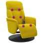 vidaXL Sillón reclinable masaje con reposapiés terciopelo amarillo vidaXL Sillón reclinable masaje con reposapiés terciopelo amarillo