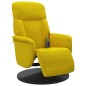 vidaXL Sillón reclinable masaje con reposapiés terciopelo amarillo vidaXL Sillón reclinable masaje con reposapiés terciopelo amarillo