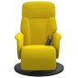 vidaXL Sillón reclinable masaje con reposapiés terciopelo amarillo vidaXL Sillón reclinable masaje con reposapiés terciopelo amarillo