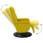 vidaXL Sillón reclinable masaje con reposapiés terciopelo amarillo vidaXL Sillón reclinable masaje con reposapiés terciopelo amarillo