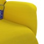 vidaXL Sillón reclinable masaje con reposapiés terciopelo amarillo vidaXL Sillón reclinable masaje con reposapiés terciopelo amarillo