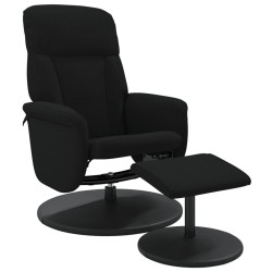 vidaXL Sillón reclinable con reposapiés terciopelo negro