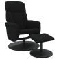 vidaXL Sillón reclinable con reposapiés terciopelo negro vidaXL Sillón reclinable con reposapiés terciopelo negro