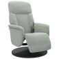vidaXL Sillón reclinable masaje con reposapiés terciopelo gris claro vidaXL Sillón reclinable masaje con reposapiés terciopelo gris claro