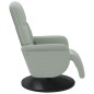 vidaXL Sillón reclinable masaje con reposapiés terciopelo gris claro vidaXL Sillón reclinable masaje con reposapiés terciopelo gris claro