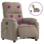 vidaXL Sillón reclinable masaje eléctrico tela microfibra gris taupe vidaXL Sillón reclinable masaje eléctrico tela microfibra gris taupe