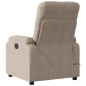 vidaXL Sillón reclinable masaje eléctrico tela microfibra gris taupe vidaXL Sillón reclinable masaje eléctrico tela microfibra gris taupe