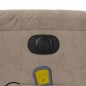 vidaXL Sillón reclinable masaje eléctrico tela microfibra gris taupe vidaXL Sillón reclinable masaje eléctrico tela microfibra gris taupe