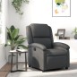 vidaXL Sillón reclinable de cuero auténtico gris vidaXL Sillón reclinable de cuero auténtico gris