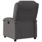 vidaXL Sillón reclinable de cuero auténtico gris vidaXL Sillón reclinable de cuero auténtico gris