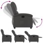 vidaXL Sillón reclinable de cuero auténtico gris vidaXL Sillón reclinable de cuero auténtico gris