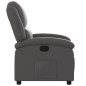vidaXL Sillón reclinable de cuero auténtico gris vidaXL Sillón reclinable de cuero auténtico gris