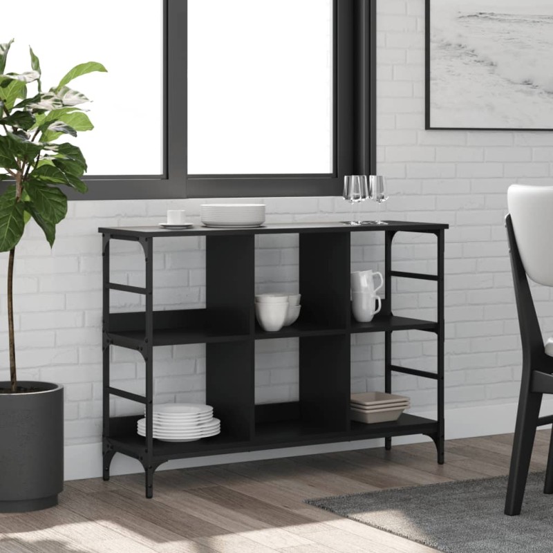 vidaXL Aparador de madera de ingeniería negro 102x32x73,5 cm vidaXL Aparador de madera de ingeniería negro 102x32x73,5 cm