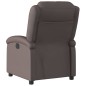 vidaXL Sillón reclinable cuero auténtico marrón oscuro