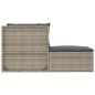 vidaXL Set de muebles de jardín 5 pzas y cojines ratán sintético gris vidaXL Set de muebles de jardín 5 pzas y cojines ratán sintético gris