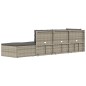 vidaXL Set de muebles de jardín 5 pzas y cojines ratán sintético gris vidaXL Set de muebles de jardín 5 pzas y cojines ratán sintético gris