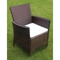 vidaXL Set comedor de jardín 7 piezas y cojines ratán sintético marrón vidaXL Set comedor de jardín 7 piezas y cojines ratán sintético marrón