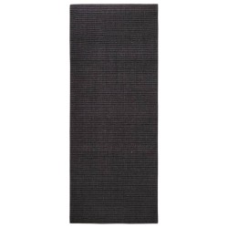 vidaXL Alfombra de sisal natural negro 80x200 cm