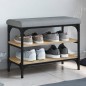 vidaXL Banco zapatero madera de ingeniería roble Sonoma 62x32x47 cm vidaXL Banco zapatero madera de ingeniería roble Sonoma 62x32x47 cm