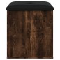 vidaXL Banco con almacenaje madera ingeniería roble ahumado 42x42x45cm vidaXL Banco con almacenaje madera ingeniería roble ahumado 42x42x45cm
