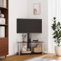 vidaXL Mueble TV esquina 2 niveles para 32-70 pulgadas negro plateado vidaXL Mueble TV esquina 2 niveles para 32-70 pulgadas negro plateado