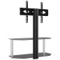 vidaXL Mueble TV esquina 2 niveles para 32-70 pulgadas negro plateado vidaXL Mueble TV esquina 2 niveles para 32-70 pulgadas negro plateado