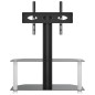 vidaXL Mueble TV esquina 2 niveles para 32-70 pulgadas negro plateado vidaXL Mueble TV esquina 2 niveles para 32-70 pulgadas negro plateado