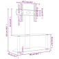 vidaXL Mueble TV esquina 2 niveles para 32-70 pulgadas negro plateado vidaXL Mueble TV esquina 2 niveles para 32-70 pulgadas negro plateado