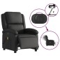vidaXL Sillón reclinable de masaje eléctrico cuero auténtico negro vidaXL Sillón reclinable de masaje eléctrico cuero auténtico negro