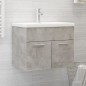 vidaXL Mueble con lavabo madera de ingeniería gris hormigón vidaXL Mueble con lavabo madera de ingeniería gris hormigón