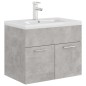 vidaXL Mueble con lavabo madera de ingeniería gris hormigón vidaXL Mueble con lavabo madera de ingeniería gris hormigón