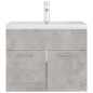 vidaXL Mueble con lavabo madera de ingeniería gris hormigón vidaXL Mueble con lavabo madera de ingeniería gris hormigón
