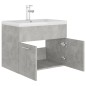 vidaXL Mueble con lavabo madera de ingeniería gris hormigón vidaXL Mueble con lavabo madera de ingeniería gris hormigón