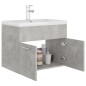 vidaXL Mueble con lavabo madera de ingeniería gris hormigón vidaXL Mueble con lavabo madera de ingeniería gris hormigón