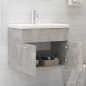 vidaXL Mueble con lavabo madera de ingeniería gris hormigón vidaXL Mueble con lavabo madera de ingeniería gris hormigón