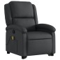 vidaXL Sillón reclinable de masaje elevable cuero auténtico negro vidaXL Sillón reclinable de masaje elevable cuero auténtico negro