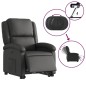 vidaXL Sillón reclinable eléctrico elevable cuero auténtico negro