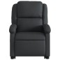 vidaXL Sillón reclinable eléctrico elevable cuero auténtico negro