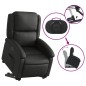 vidaXL Sillón reclinable eléctrico elevable cuero auténtico negro