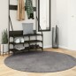 vidaXL Alfombra de pelo corto suave lavable HUARTE antracita Ø 160 cm vidaXL Alfombra de pelo corto suave lavable HUARTE antracita Ø 160 cm