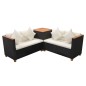 vidaXL Muebles de jardín 4 piezas con cojines ratán sintético negro vidaXL Muebles de jardín 4 piezas con cojines ratán sintético negro