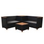 vidaXL Muebles de jardín 4 piezas con cojines ratán sintético negro vidaXL Muebles de jardín 4 piezas con cojines ratán sintético negro