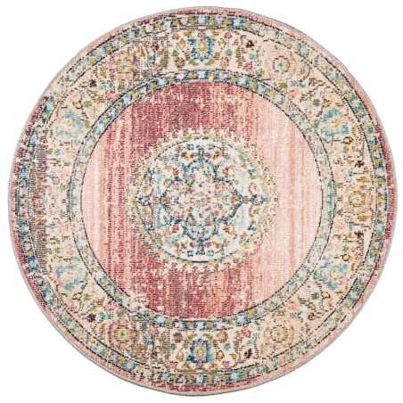 vidaXL Alfombra de interior/exterior diseño vintage ARBIZU Ø 120 cm