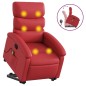 vidaXL Sillón reclinable de masaje de pie cuero artificial rojo vidaXL Sillón reclinable de masaje de pie cuero artificial rojo