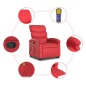 vidaXL Sillón reclinable de masaje de pie cuero artificial rojo vidaXL Sillón reclinable de masaje de pie cuero artificial rojo