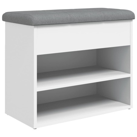 vidaXL Banco zapatero madera de ingeniería blanco 62x32x50 cm